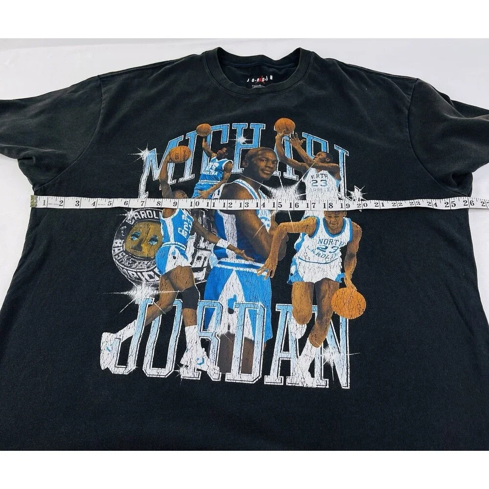 Jordan Michael Jordan Graphic Print Cotton Black Men's T-Shirt Size L